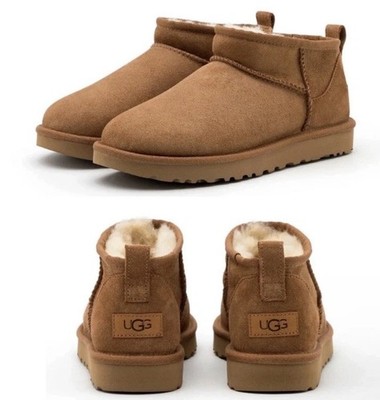 UGG Classic Ultra Mini Chestnut Boot Bootie US size 12 NEW
