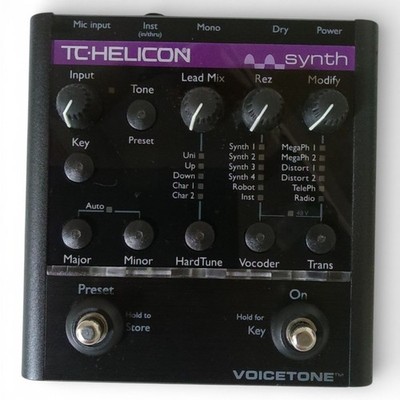 TC Helicon VoiceTone Synth Vocal Effects Processor Pedal Vocal Synthesizer