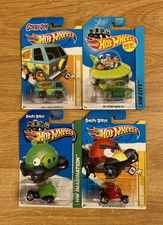 Hot Wheels Lot Of 4 Angry Birds, Scooby Doo Mystery Machine  Jetsons Capsule Car