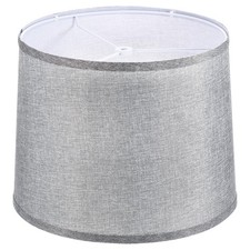 Drum Lamp Shades Linen Round Lamp Shade Lampshade Gray 11.6 inch