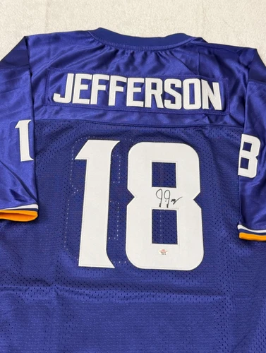 Justin Jefferson Minnesota Vikings Signed Football Jersey COA