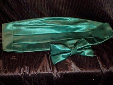 Boys Dark Green Formal/Wedding Cumberbun  Bowtie Size L