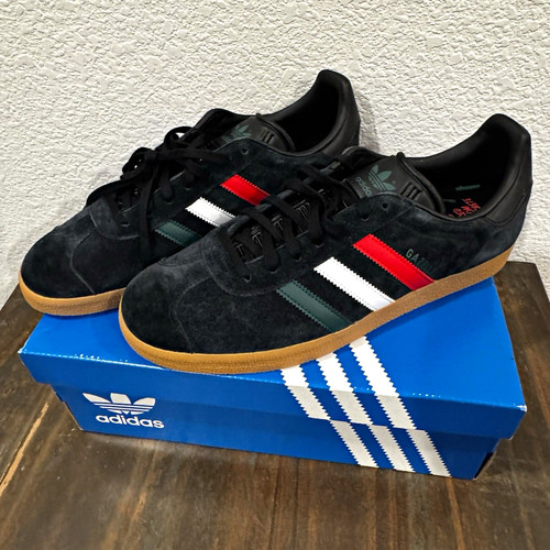 Adidas Gazelle IF6868 Black Red Green Gum Suede Men’s 11 Raised From Concrete