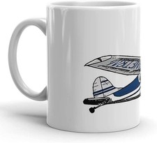 Cessna 170B Airplane Mug Ceramic White Coffee Cup Pilot Office Gift 11oz