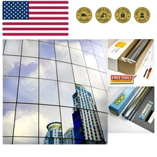 S05 Window Film Daytime Privacy and Heat Control Mirror Silver 5 Very Dark - ...