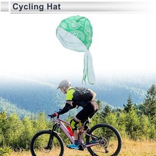 Cycling Hat Sweat Wicking Breathable Polyester Fabric Green 27x34cm 1 Pcs