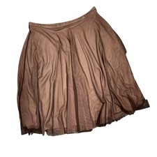 Alexia Admor Satin Filly Skirt Designer Blush Pink Mesh Overlay Small