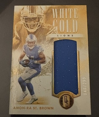 2022 Panini Gold Standard White Gold Amon-Ra St. Brown #WG-AST /299 