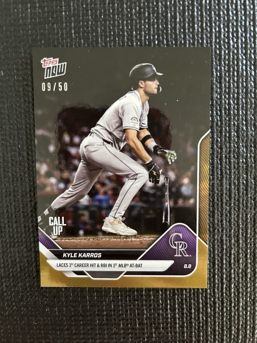 Kyle Karros Rockies Debut 1st Hit RBI 2025 MLB Topps NOW Card 533