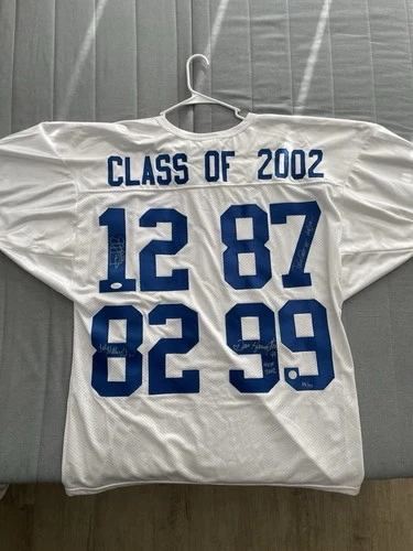 2002 Football HOF Class Signed Jersey JSA (Kelly, Stallworth, Hampton, Casper)