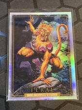2024 SkyBox Marvel Masterpieces 92 Platinum Feral #55 Rainbow