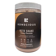 Konscious Keto Protein Shake 15 Servings Creamy Chocolate