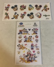 Disney Stickers Lot Of 2 Packs Mickey Mouse Donald Duck Goofy Pluto Bx3