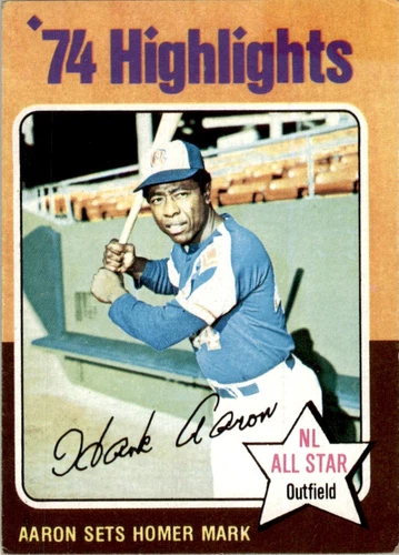 1975 Topps #1 Hank Aaron Atlanta Braves EX