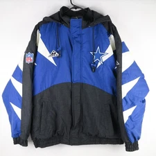 Vintage 90s Dallas Cowboys Apex One NFL Pro Line Puffer Jacket L Quilted Star