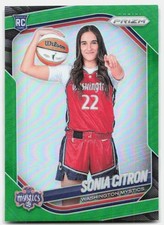 2025 Panini Prizm WNBA #148 Sonia Citron Green Prizms Washington Mystics
