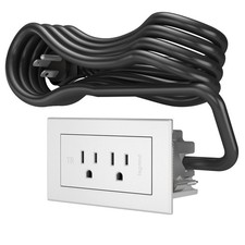 Legrand Wiremold RD2WH radiant Furniture Power Center, Recessed Power Strip, 2 O