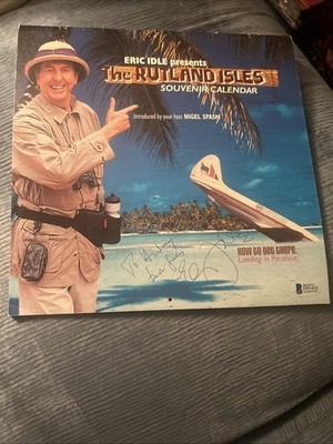 Eric Idle Monty Python Signed 2003 The Rutland Isles Calendar Beckett BAS Auto