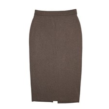 EXPRESS NEW 80 Gray Knit Midi Pencil Skirt Stretch Back Slit Large