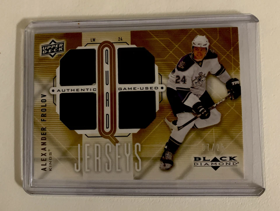 Black Diamond, Quad Game used Jerseys, Alexander Frolov,LA Kings, #QJ-AF, N/M C - Image 3 of 3