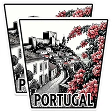 Portugal Magnet 4 inch 2 Pack Vinyl for Souvenir Gift Refrigerator Fridge Dis...
