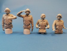 Moderne Bundeswehr Panzerbesatzung 4 Mann Set Halbfiguren Leopard 2 1:16