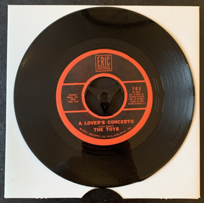 THE TOYS - A LOVERS CONCERTO. ERIC RECORDS. 7  Vinyl Single