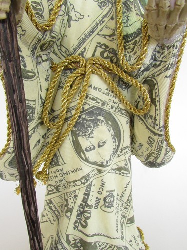 Santa Muerte Del Dinero Estatua 40 cm / Holy Death Money Print Dress Statue 16" - Picture 8 of 15