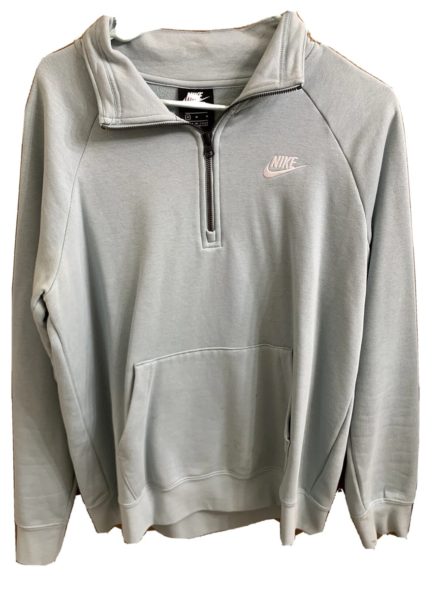 Nike Women s M Teal Cotton Quarter Zip eBay