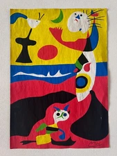 JOAN MIRO Drawing on paper (Handmade) signed and stamped mixed media.