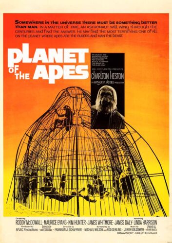 Planet of the Apes 1968 Movie POSTER PRINT A5-A1 Cult 60s Sci-Fi Film Wall Art - Afbeelding 1 van 6