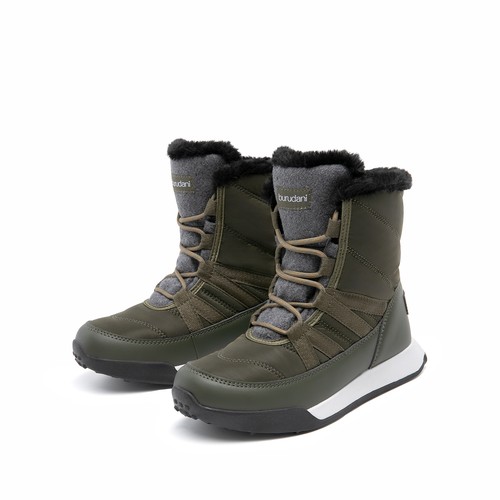 Women's Snow Boots Faux Fur Lined Pull On Winter Waterproof Warm Snow Ski Boots - Picture 22 of 23
