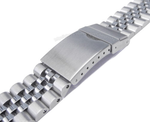 18mm~22mm Solid Stainless Steel Flat End Jubilee Watch Band Bracelet Screw  Links