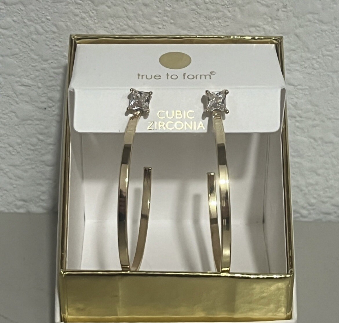 イヤリング TATIANA Silver 925 box cubic hoop earrings EC1984 True to form hoop earrings cubic zirconia | eBay