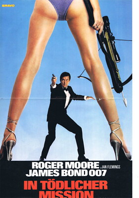 Roger Moore Poster James Bond RS Richard Hatch 70er Fan Sammlung A3 Galactica