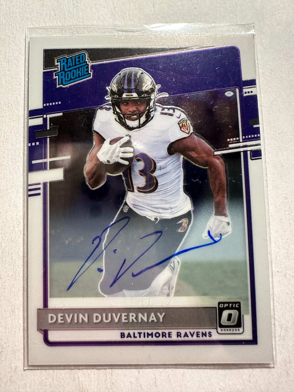 K32,322 - 2020 Donruss Optic Rated Rookies Autographs #179 Devin Duvernay #/150