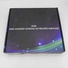 One Handed Gaming Keyboard and Mouse Combo, RGB Backlit 35 Keys Portable