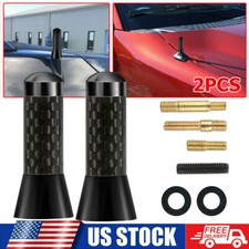 2x Black Carbon Fiber Short Antenna For Trd Sports Toyota 1.4 General Purpose 2x Black Carbon Fiber Short Antenna For Trd Sports Toyota 1.4 General Purpose
