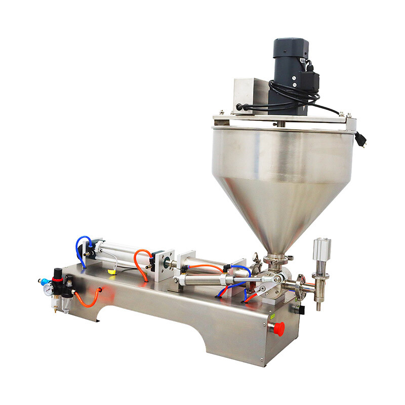 50-500ml Paste Filling Machine with Mixer Hopper Pneumatic filling machine