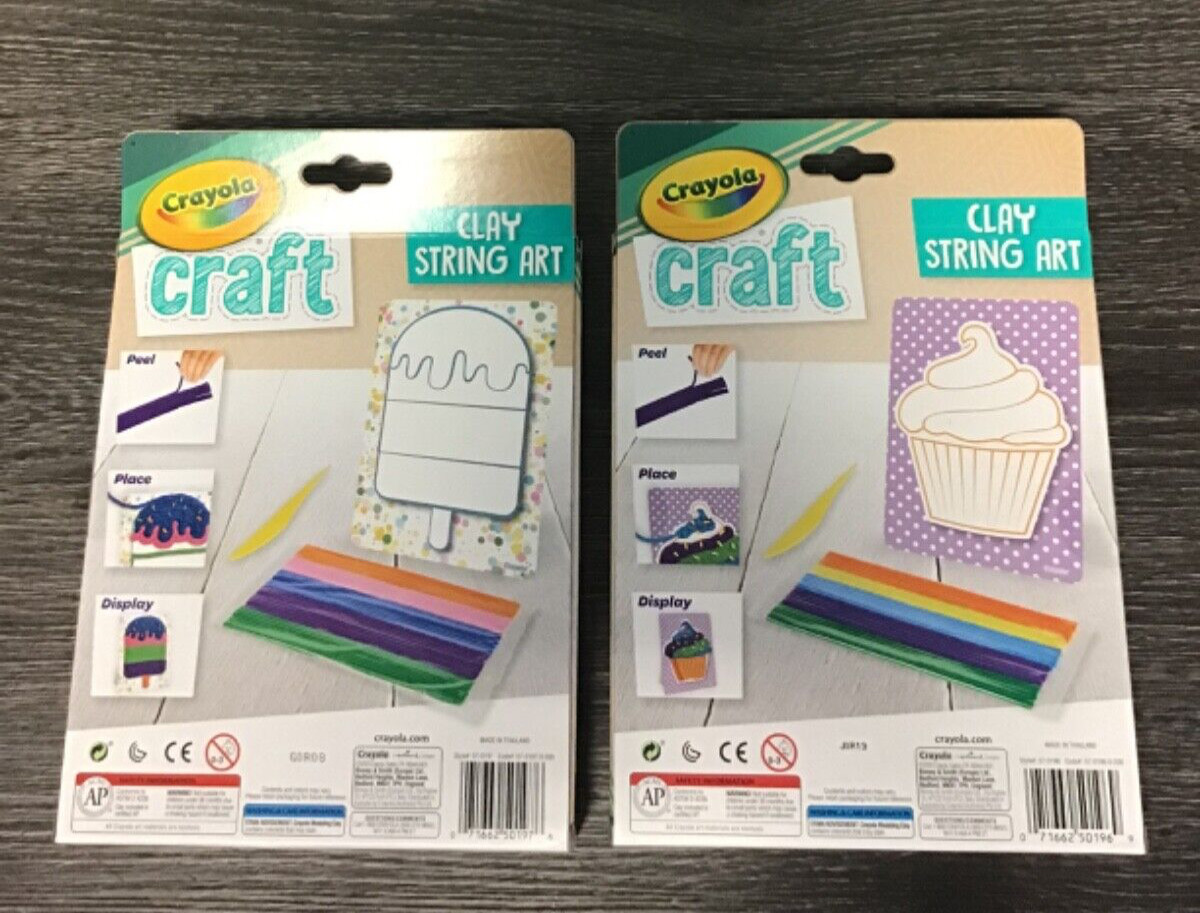 Crayola Craft Clay String Art For Kids Age 5+ Lot of 2