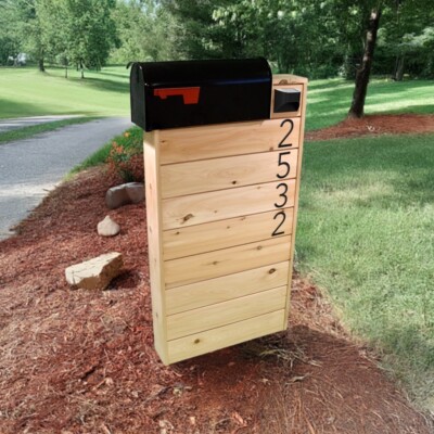 Solid Wood Classic Cedar Mailbox Stand~ Unfinished | Free Shipping | Made in USA