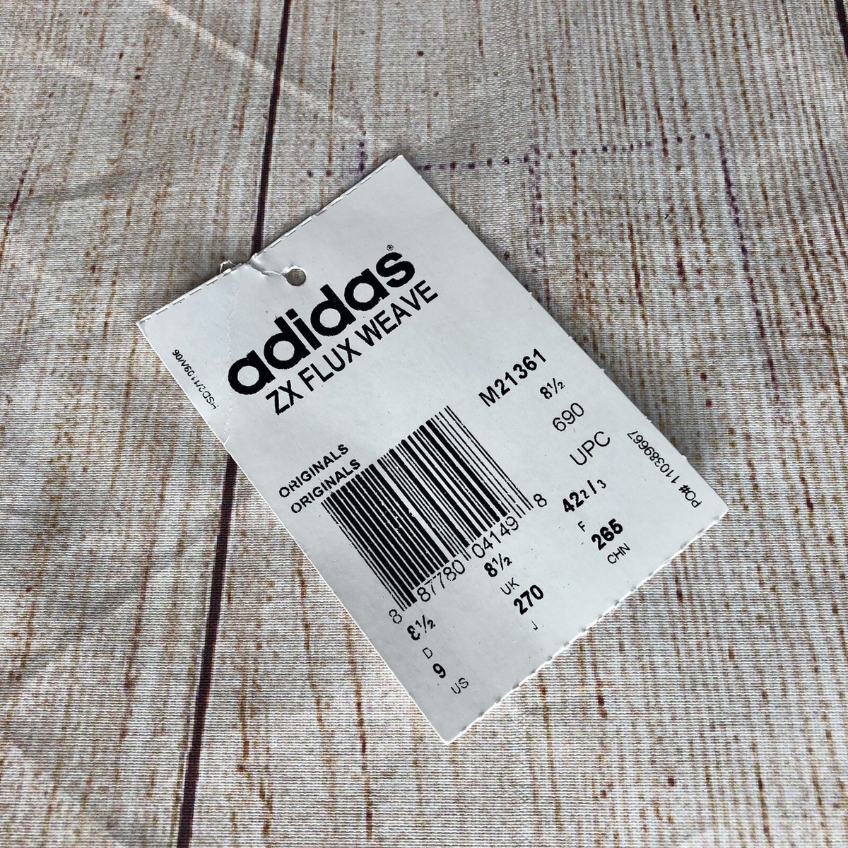 Adidas ZX Flux Weave Core Black White M21361 Size 9 Running