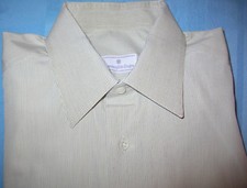 Ermenegildo Zegna ecru dress shirt made in Italy 14 x 35  S1 
