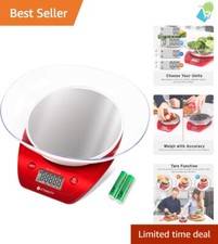 Compact Food Scale with Removable Bowl - Perfect for Baking  Meal Prep