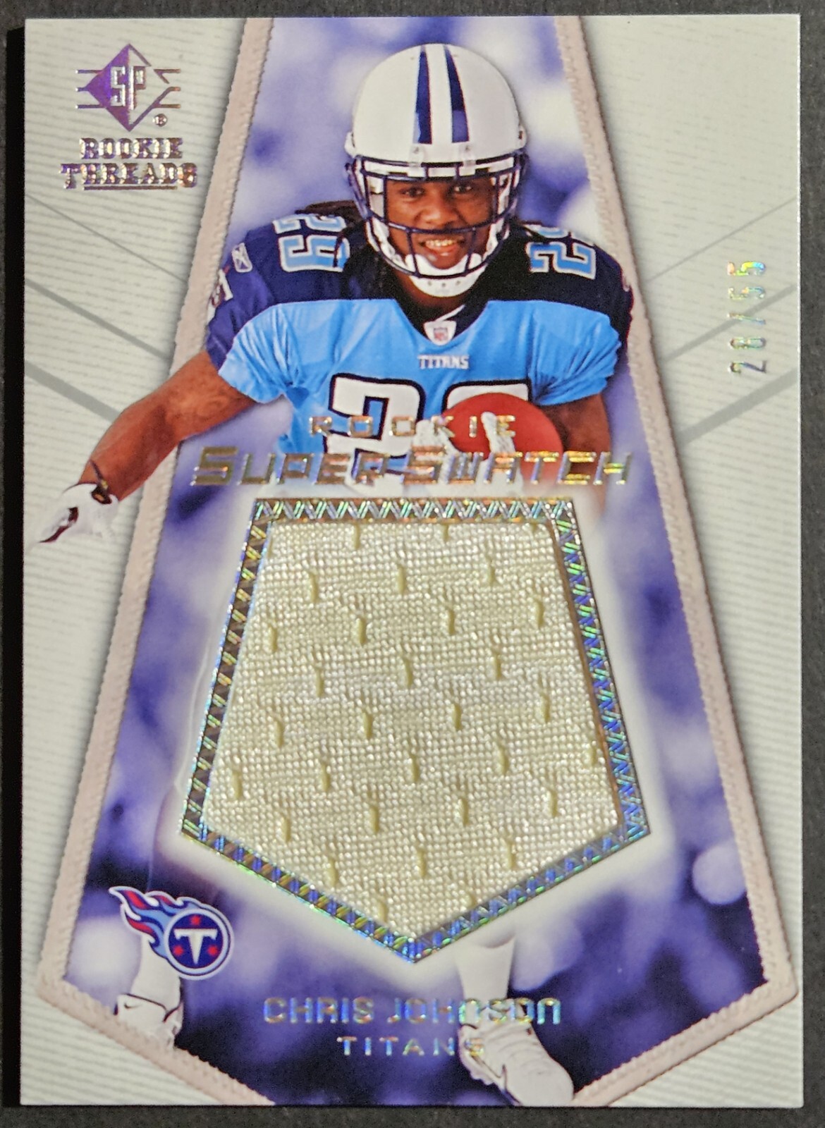 Chris Johnson SP Rookie Threads Rookie Super Swatch #RSSCJ Base
