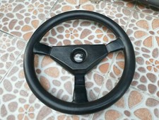 GENUINE 1979 MOMO Mario ANDRETTI STEERING WHEEL with Helmet Horn button