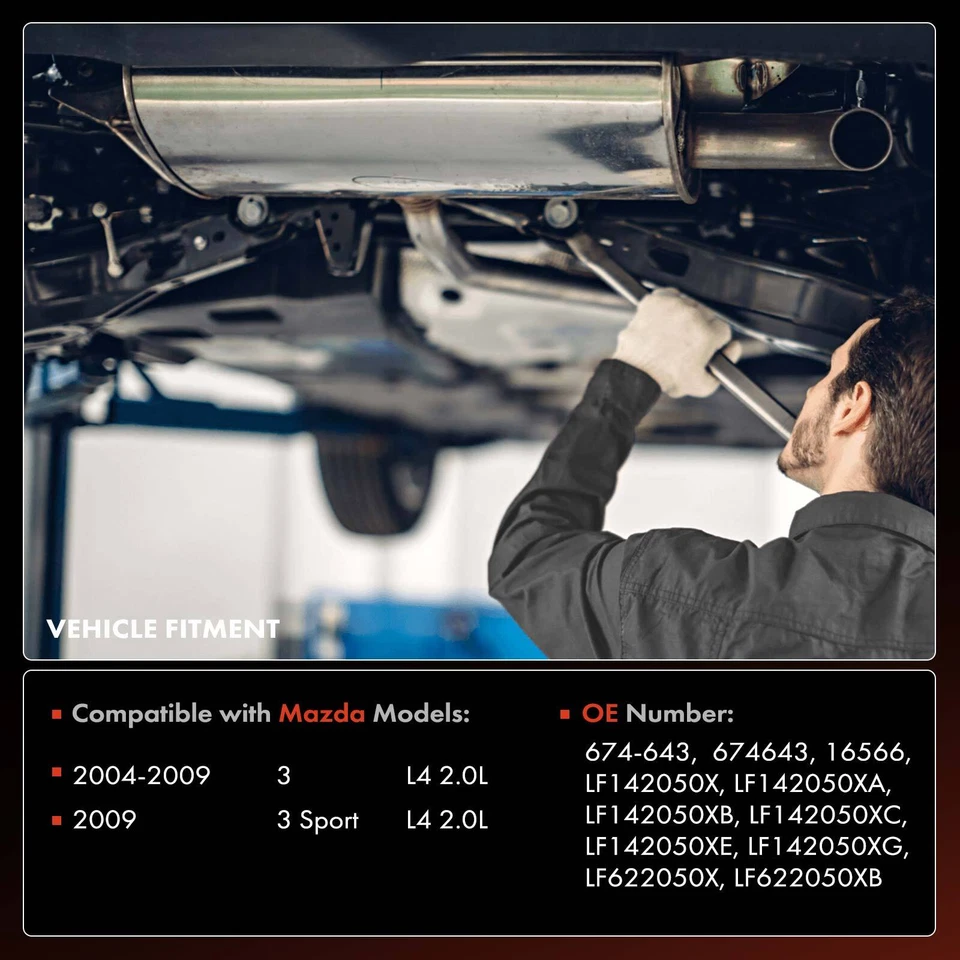 Front LH Catalytic Converter w/ Exhaust Manifold for Mazda 3 04-09 3 Sport 2009 - Image 2 of 4