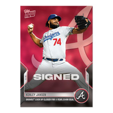 2022 Topps MLB Now ST-10 KENLEY JANSEN ATLANTA BRAVES FREE AGENT SIGNIN PRESALE 