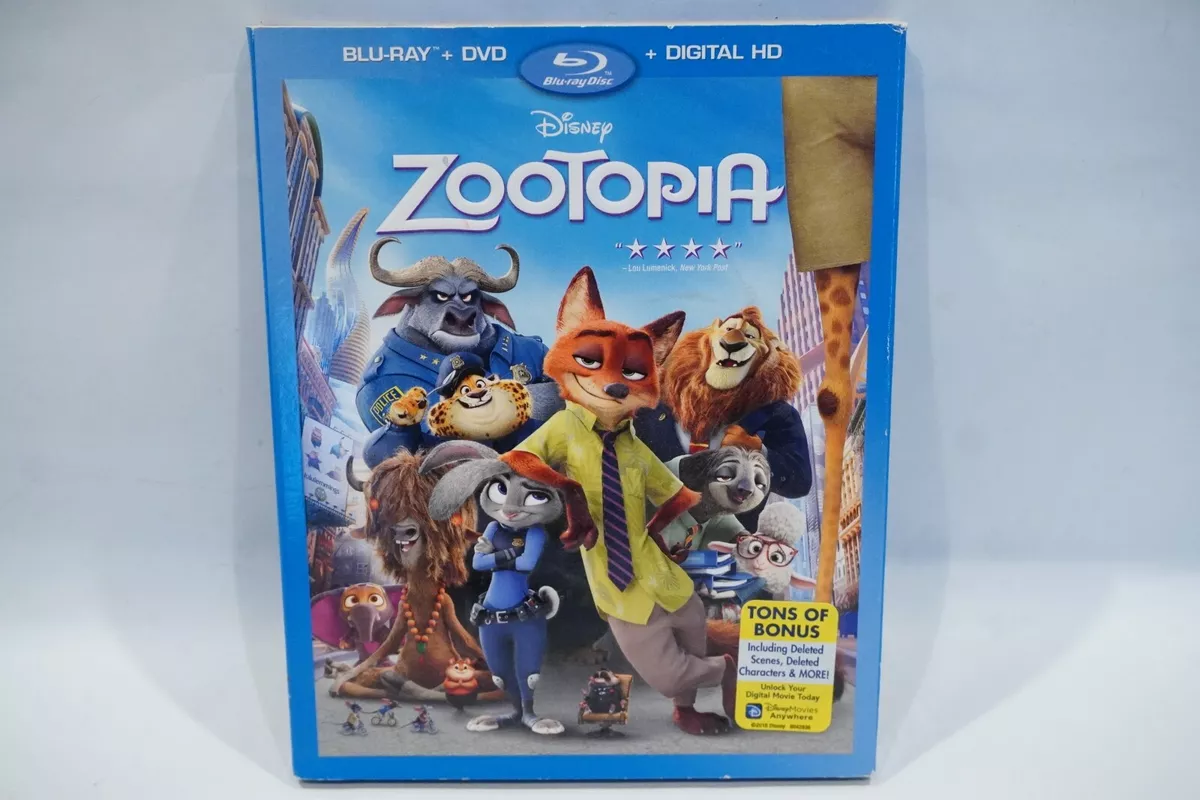 Disney ZOOTOPIA 2 Disc Combo Pack 2016 Release