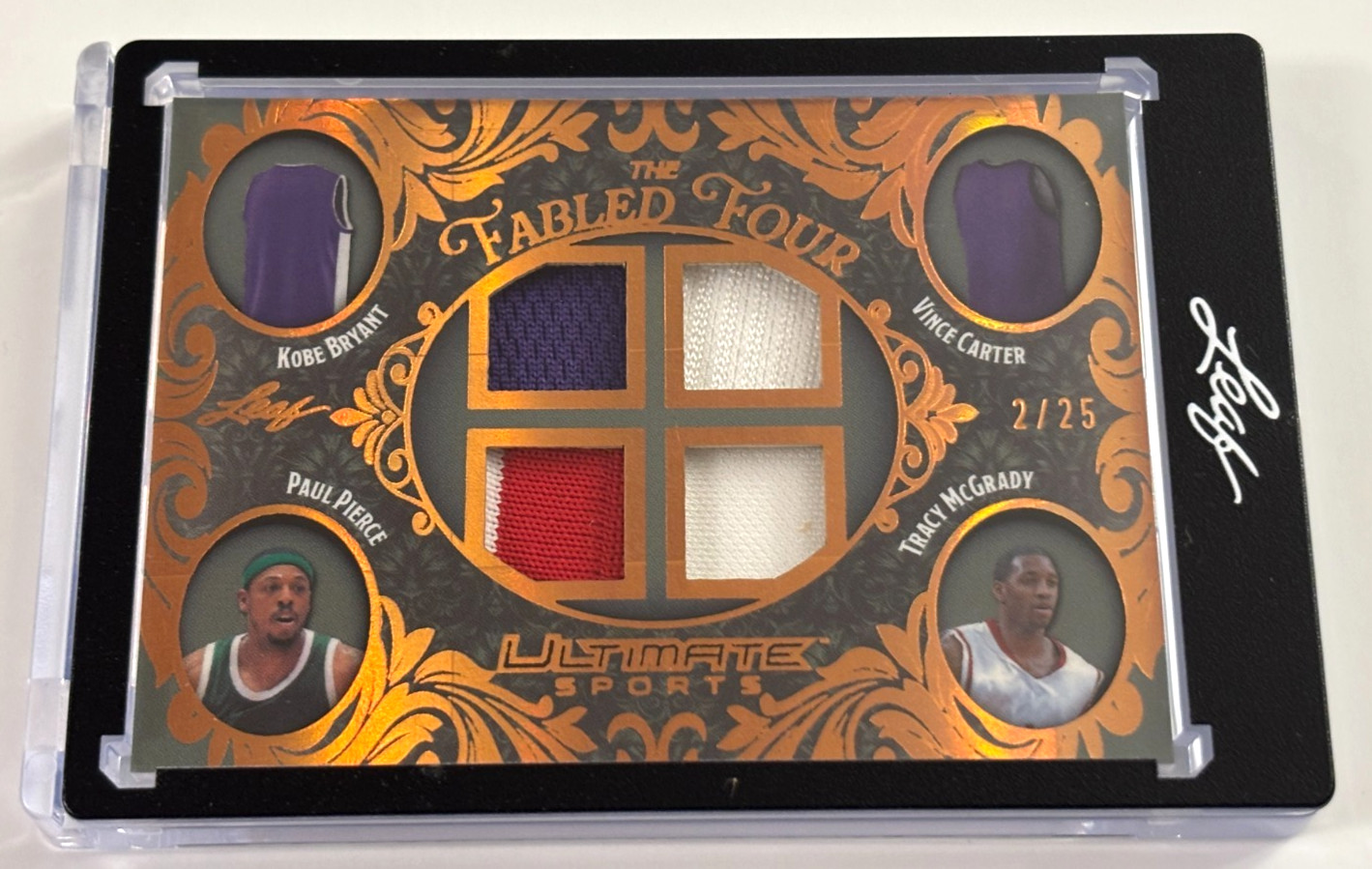 Kobe Bryant / Carter / Pierce 2026 Leaf Ultimate Game-Used Jersey Card /25 view 1